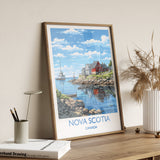 Nova Scotia Poster, Travel Print of Nova Scotia, Canada, Travel Gift NQ Media Designs