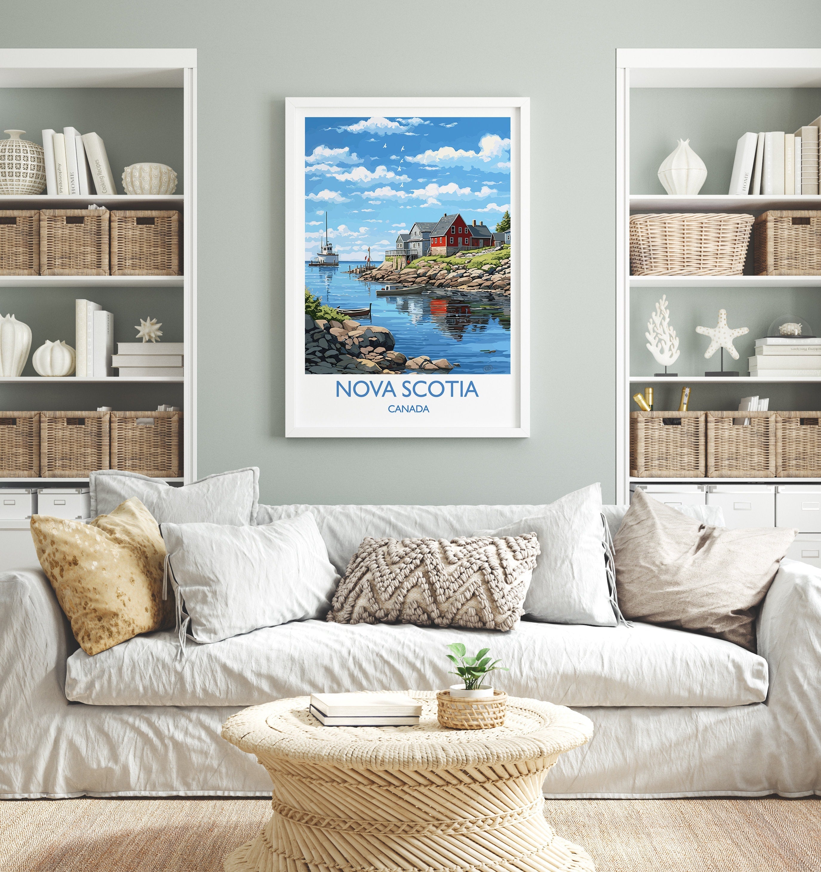 Nova Scotia Poster, Travel Print of Nova Scotia, Canada, Travel Gift NQ Media Designs