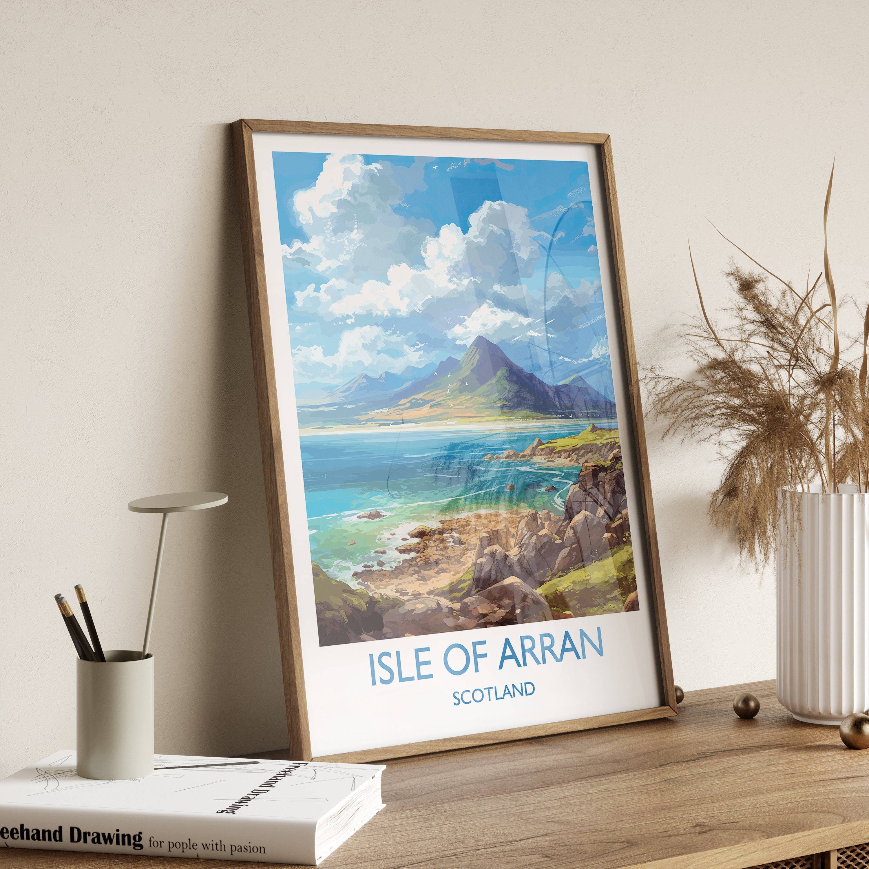 Isle of Arran Poster, Travel Print of Isle of Arran, Scotland, UK, Travel Gift NQ Media Designs