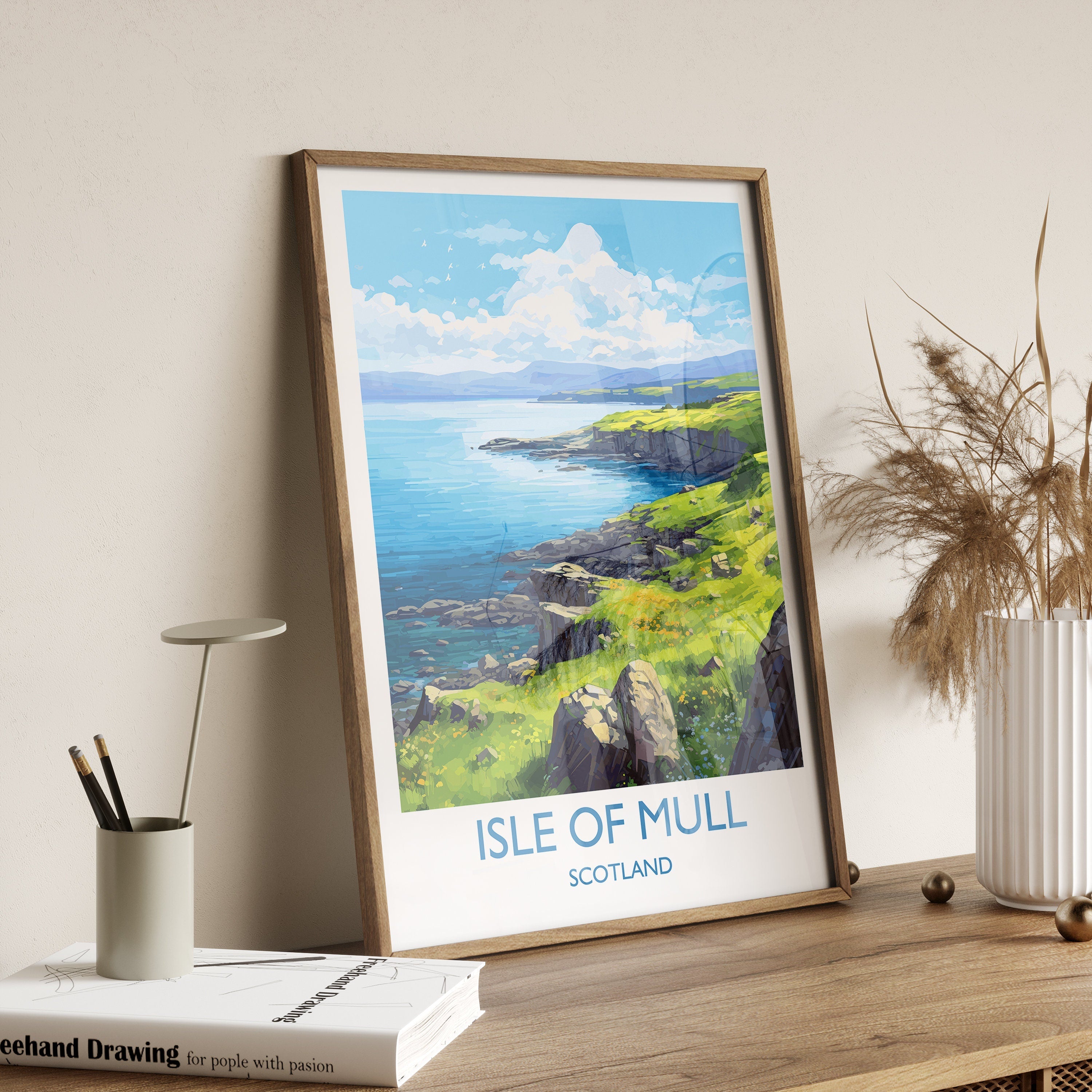 Isle of Mull Poster, Travel Print of Isle of Mull, Scotland, UK, Travel Gift NQ Media Designs