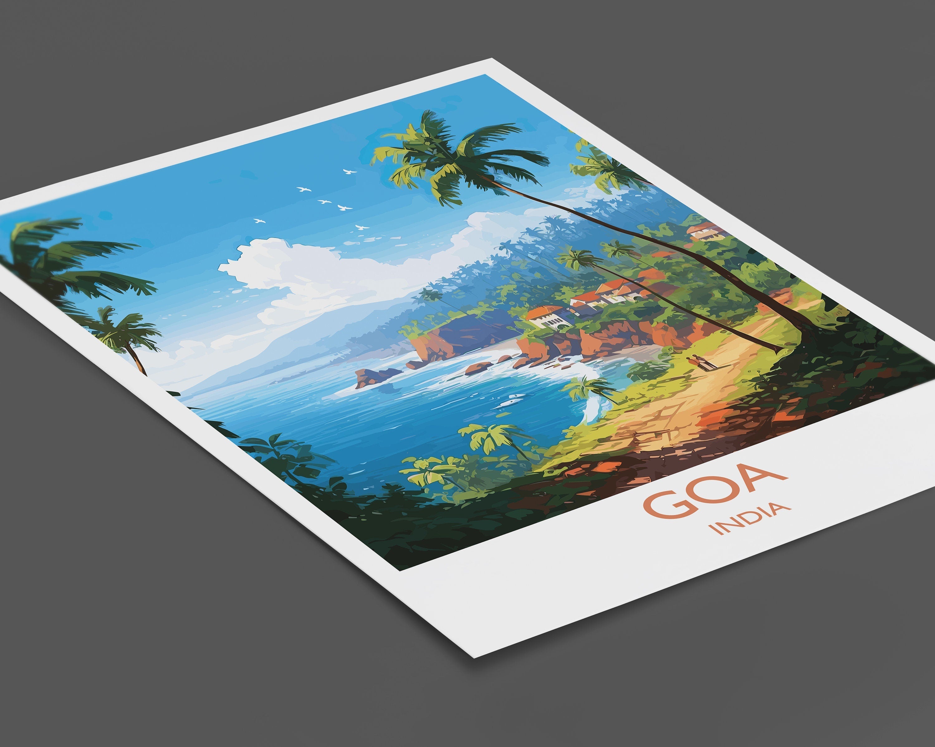 Goa Travel Print, Travel Poster of Goa, India, Goa Art, Goa Gift, Wall Art Print NQ Media Designs