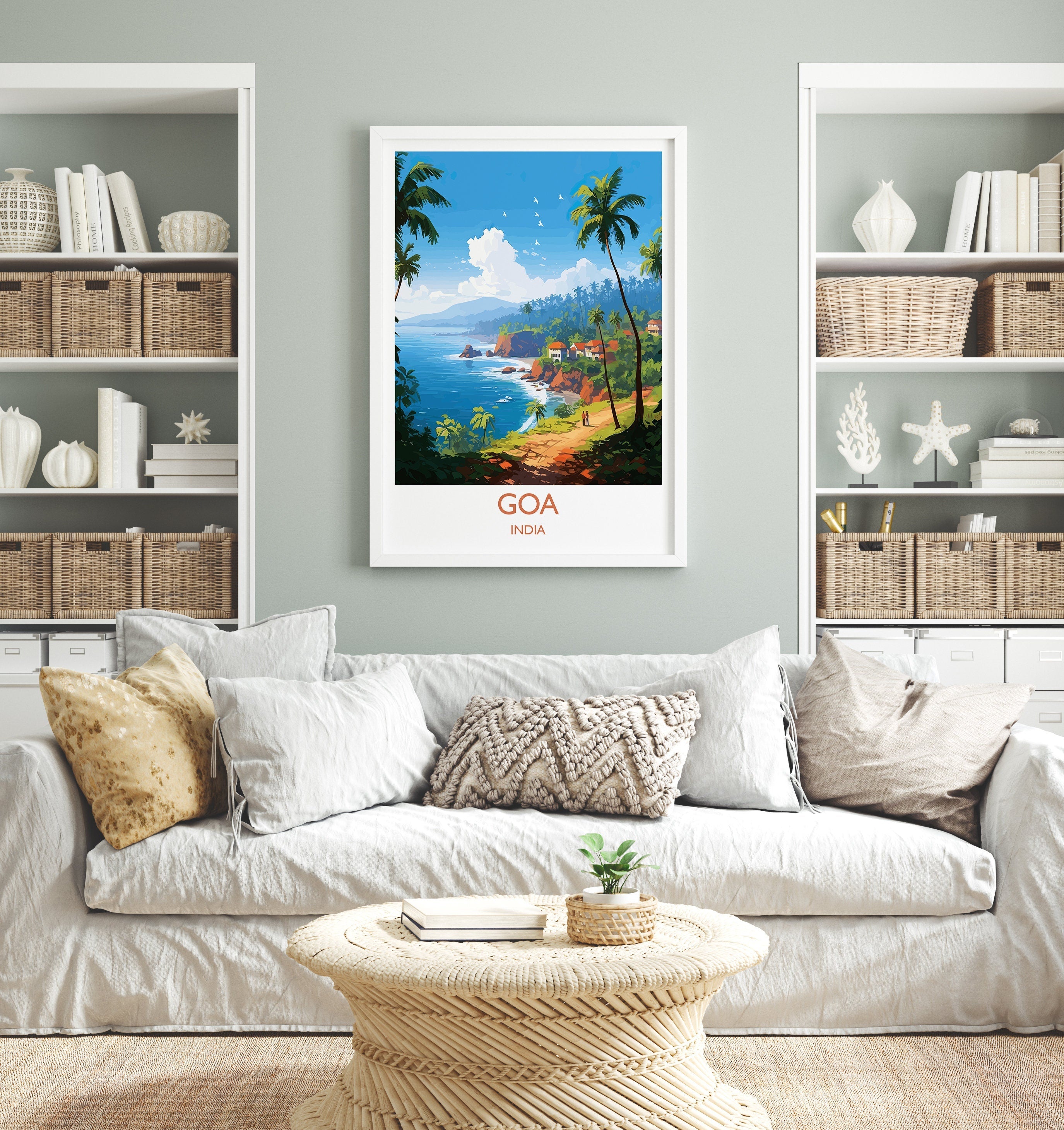 Goa Travel Print, Travel Poster of Goa, India, Goa Art, Goa Gift, Wall Art Print NQ Media Designs