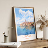 Korcula Travel Print, Travel Poster of Korcula, Croatia, Korcula Art, Korcula Gift, Wall Art Print NQ Media Designs
