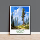 Sequoia Poster, Travel Print of Sequoia National Park, California, USA, Sequoia Travel Gift NQ Media Designs