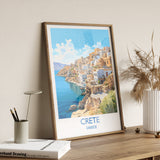 Crete Travel Print, Travel Poster of Crete, Greece Gift, Greek Islands Art, Crete Gift, Wall Art Print NQ Media Designs