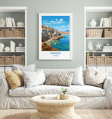 Naxos Travel Print, Travel Poster of Naxos, Greece Gift, Greek Islands Art, Naxos Gift, Wall Art Print NQ Media Designs