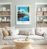 Kerala Travel Print, Travel Poster of Kerala, India, Kerala Art, Kerala Gift, Wall Art Print NQ Media Designs