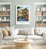 Bourton on the Water Travel Print, Travel Poster of Bourton on the water, England, Cotswolds Art, Cotswolds Gift, Wall Art Print NQ Media Designs