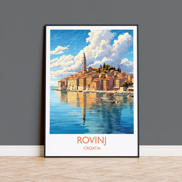 Rovinj Travel Print, Travel Poster of Rovinj, Croatia, Rovinj Art, Rovinj Gift, Wall Art Print