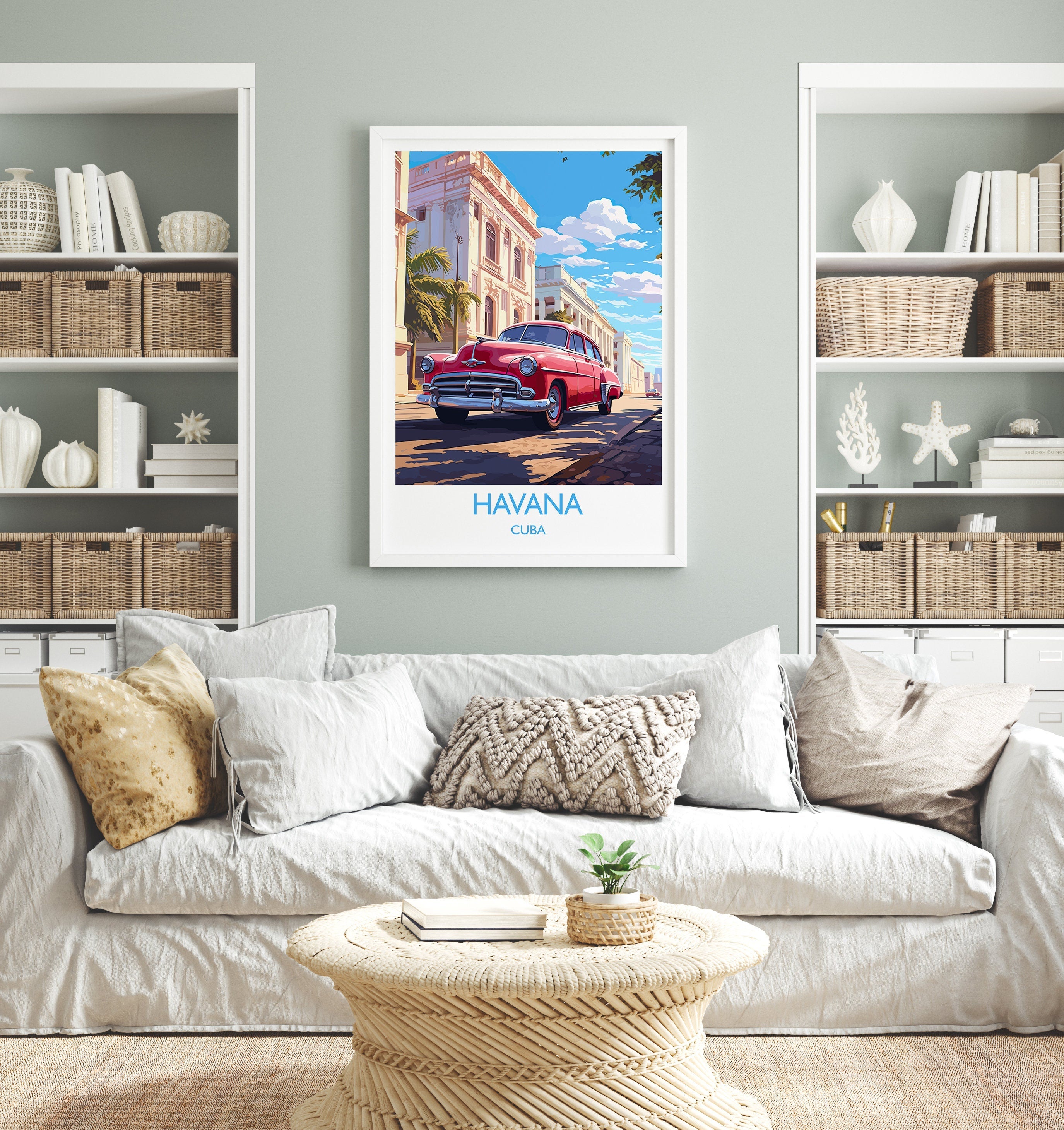 Havana Travel Print, Travel Poster of Havana, Cuba Havana Art, Havana Gift, Wall Art Print NQ Media Designs