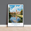 Cambridge Travel Print, Travel Poster of Cambridge, Cambridgeshire, England, Cambridge Art, UK Gift, Wall Art Print NQ Media Designs