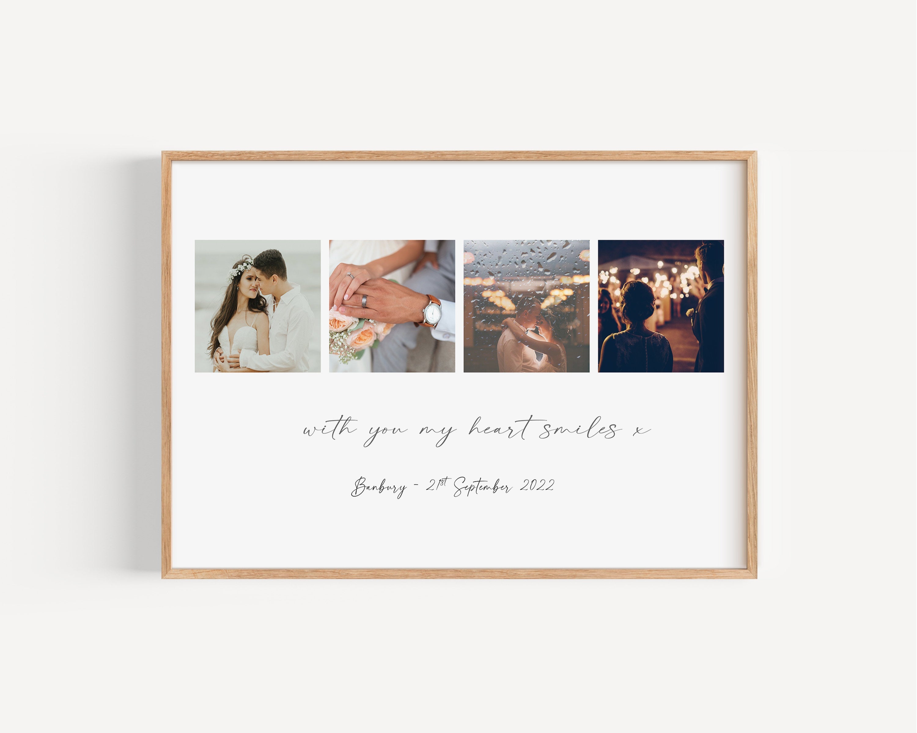 Personalised Printed Wedding Photo Collage | Wedding Photo Print | Anniversary gift | Family Portrait | Family Photo | NQ Media Designs