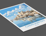 Caenarfon Travel Poster, Caenarfon Travel Print, Wales, Welsh Art, Caenarfon Gift, Wall Art Print NQ Media Designs