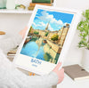 Bath Travel Print, Travel Poster of Bath, England, Cotswolds Art, Bath Gift, Wall Art Print