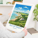Isle of Wight Travel Print, Travel Poster of Isle of Wight, England, Coast Art, Isle of Wight Gift, Wall Art Print NQ Media Designs