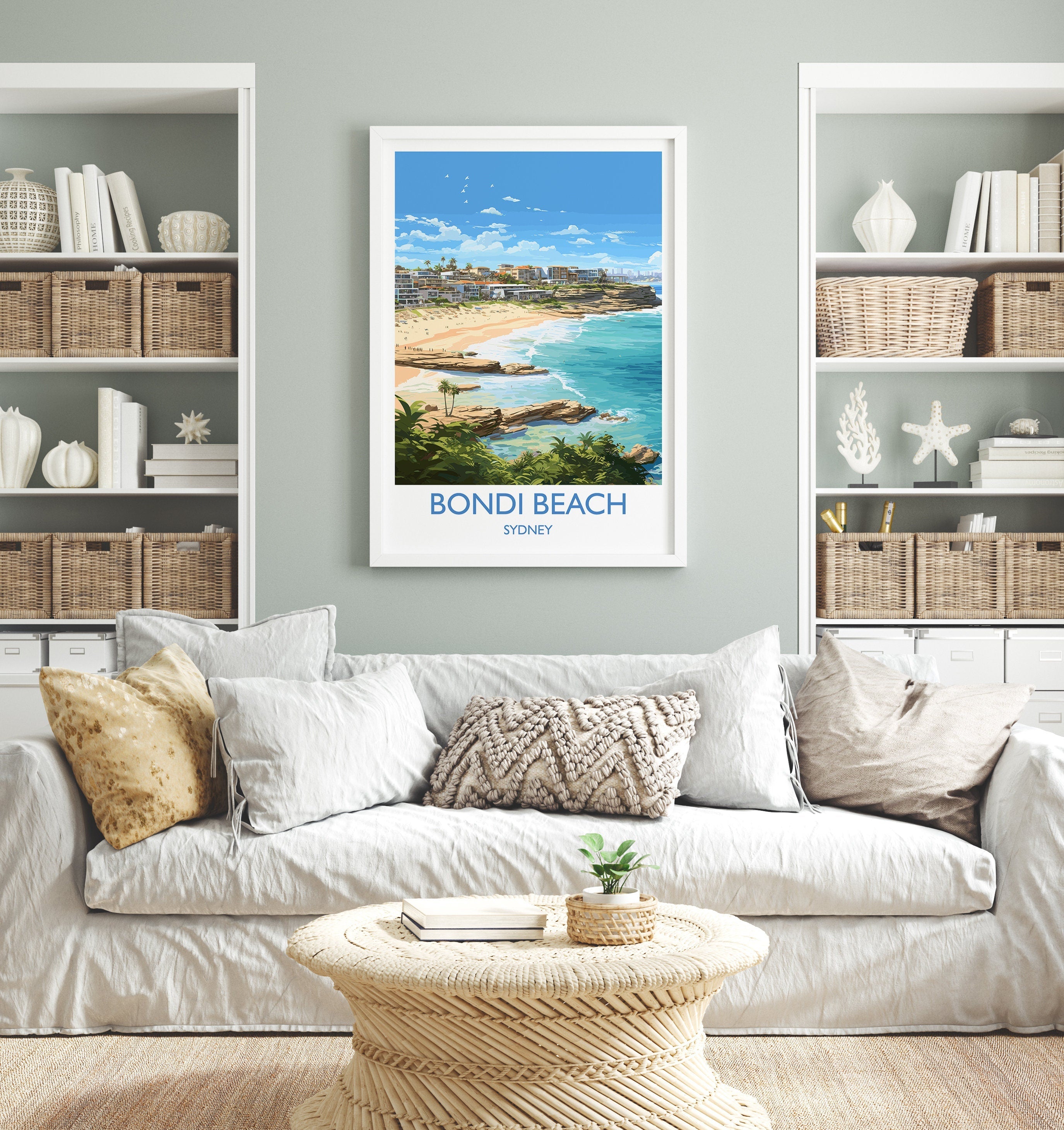 Bondi Beach Poster, Travel Print of Bondi Beach, Sydney, New South Wales, Australia, Travel Gift NQ Media Designs
