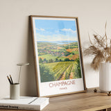 Champagne Poster, Travel Print of Champagne, Wine Region, France, Europe, Travel Gift NQ Media Designs