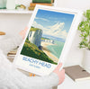 Beachy Head Travel Print, Travel Poster of Beachy Head, England, Kent Coast Art, White Cliffs Gift, Wall Art Print