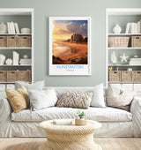 Hunstanton Beach Travel Poster, Travel Print of Hunstanton Beach, Norfolk, England, Norfolk Art, Norfolk Gift, Wall Art Print NQ Media Designs