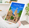 Valencia Travel Print, Travel Poster of Valencia, Spain, Valencia Cityscape, Valencia Gift