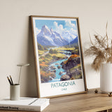 Patagonia Travel Print, Travel Poster of Patagonia, Chile, South America, Patagonia Gift NQ Media Designs