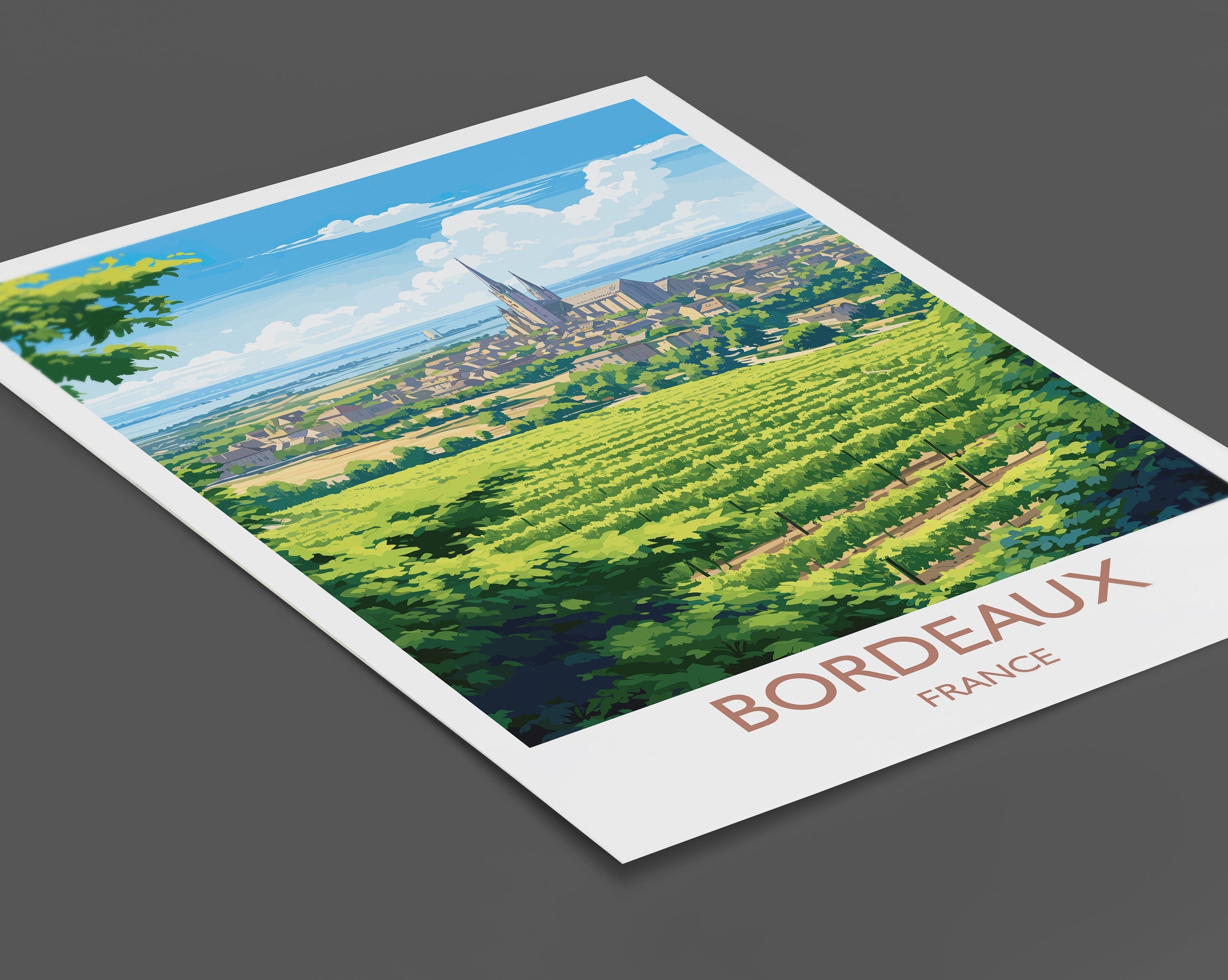 Bordeaux Poster, Travel Print of Bordeaux, Wine Region, France, Europe, Travel Gift NQ Media Designs
