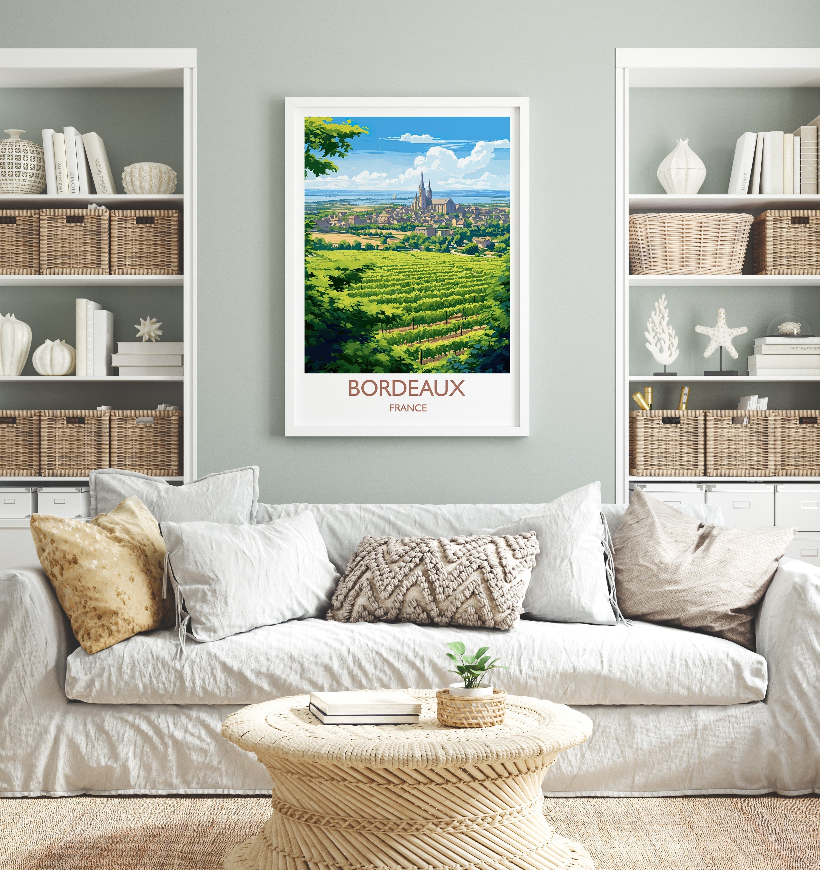 Bordeaux Poster, Travel Print of Bordeaux, Wine Region, France, Europe, Travel Gift NQ Media Designs
