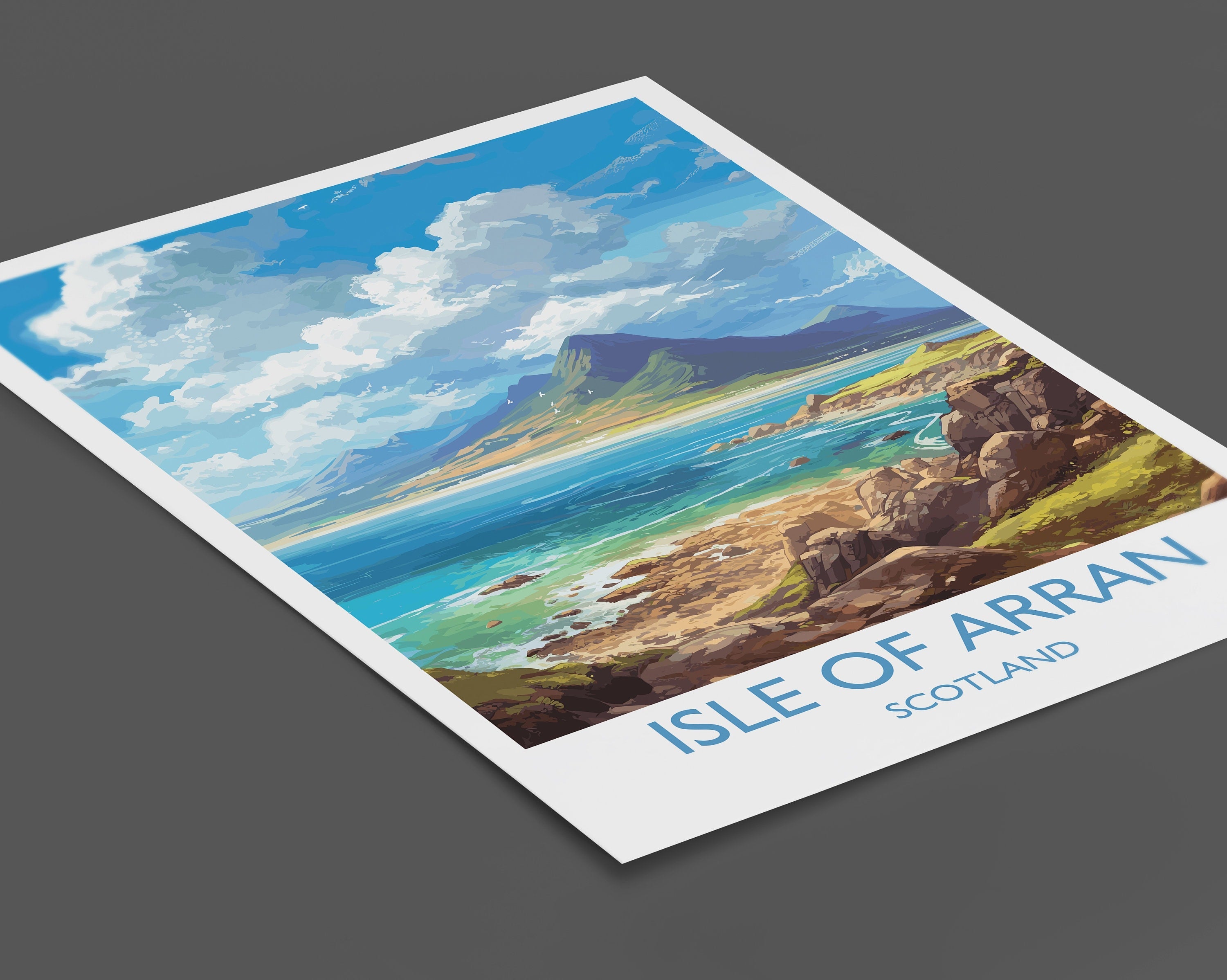 Isle of Arran Poster, Travel Print of Isle of Arran, Scotland, UK, Travel Gift NQ Media Designs
