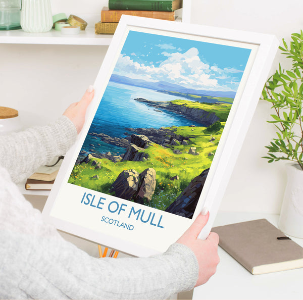 Isle of Mull Poster, Travel Print of Isle of Mull, Scotland, UK, Travel Gift