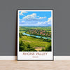 Rhone Valley Poster, Travel Print of Rhone Valley, Wine Region, France, Europe, Travel Gift