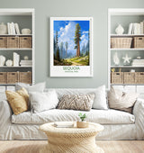 Sequoia Poster, Travel Print of Sequoia National Park, California, USA, Sequoia Travel Gift NQ Media Designs