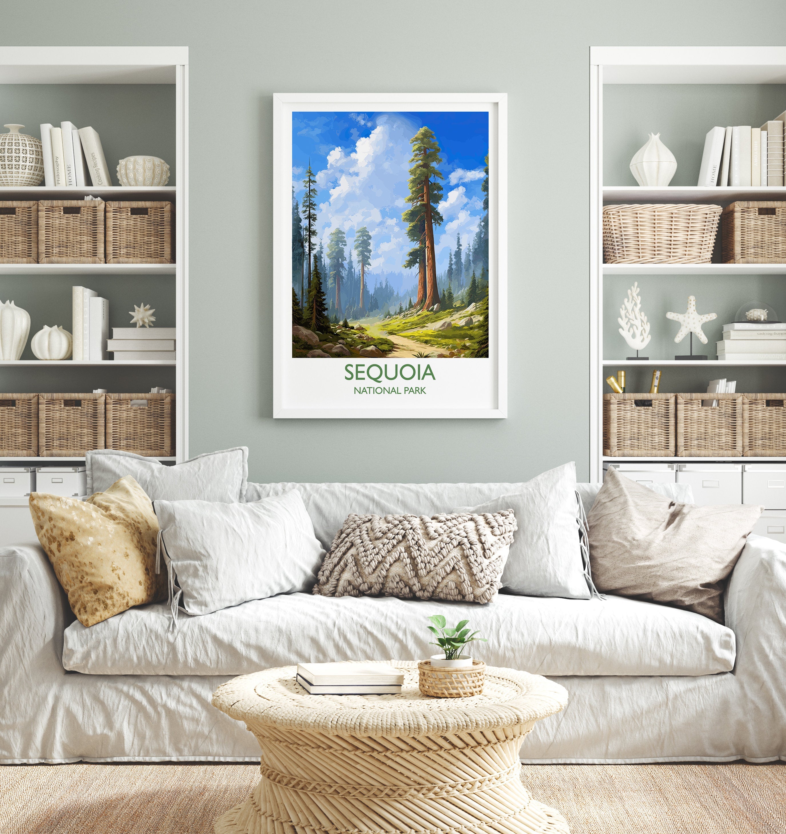 Sequoia Poster, Travel Print of Sequoia National Park, California, USA, Sequoia Travel Gift NQ Media Designs