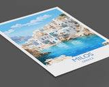 Milos Travel Print, Travel Poster of Milos, Greece Gift, Greek Islands Art, Milos Gift, Wall Art Print NQ Media Designs