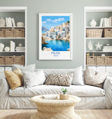 Milos Travel Print, Travel Poster of Milos, Greece Gift, Greek Islands Art, Milos Gift, Wall Art Print NQ Media Designs