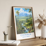 Costa Rica Travel Poster, Travel Print of Costa Rica, Central America, Costa Rica Gift, Wall Art Print NQ Media Designs