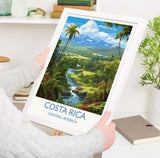Costa Rica Travel Poster, Travel Print of Costa Rica, Central America, Costa Rica Gift, Wall Art Print NQ Media Designs