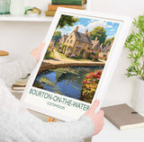 Bourton on the Water Travel Print, Travel Poster of Bourton on the water, England, Cotswolds Art, Cotswolds Gift, Wall Art Print NQ Media Designs