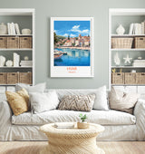 Hvar Travel Print, Travel Poster of Hvar, Croatia, Hvar Art, Hvar Gift, Wall Art Print NQ Media Designs
