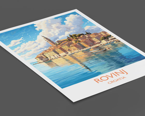 Rovinj Travel Print, Travel Poster of Rovinj, Croatia, Rovinj Art, Rovinj Gift, Wall Art Print