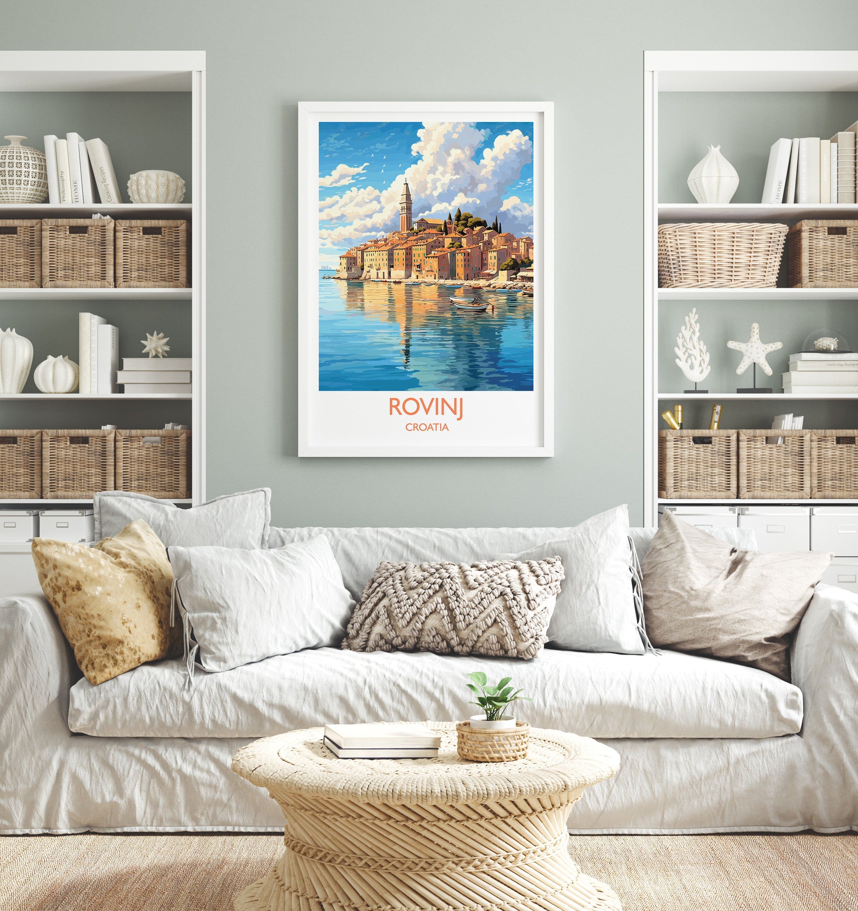 Rovinj Travel Print, Travel Poster of Rovinj, Croatia, Rovinj Art, Rovinj Gift, Wall Art Print NQ Media Designs