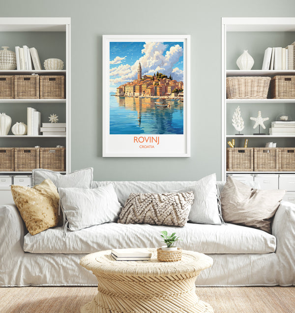 Rovinj Travel Print, Travel Poster of Rovinj, Croatia, Rovinj Art, Rovinj Gift, Wall Art Print