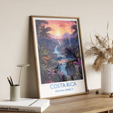 Costa Rica Travel Print, Travel Poster of Costa Rica, Central America, Costa Rica Gift, Wall Art Print NQ Media Designs
