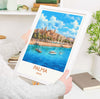 Palma Travel Print, Travel Poster of Palma, Spain, Palma Art, Palma Gift, Wall Art Print