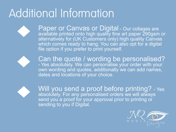 Personalised Printed Photo Collage | Photo Print | Family Portrait | Family Photo | Custom Gift | Gift Ideas for Him or Her