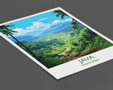 Java Travel Print, Travel Poster of Java, Indonesia, Java Gift, Wall Art Print NQ Media Designs