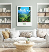 Java Travel Print, Travel Poster of Java, Indonesia, Java Gift, Wall Art Print NQ Media Designs