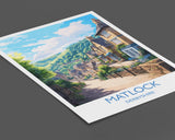 Matlock Travel Poster, Matlock Travel Print, England, Derbyshire Art, Matlock Gift, Wall Art Print NQ Media Designs