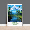 Sumatra Travel Print, Travel Poster of Sumatra, Indonesia, Sumatra Gift, Wall Art Print
