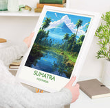 Sumatra Travel Print, Travel Poster of Sumatra, Indonesia, Sumatra Gift, Wall Art Print NQ Media Designs