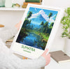 Sumatra Travel Print, Travel Poster of Sumatra, Indonesia, Sumatra Gift, Wall Art Print